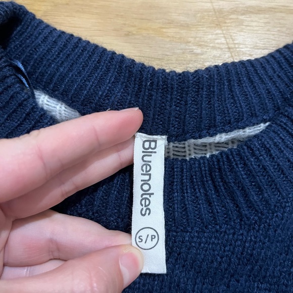 Bluenotes Navy Star Sweater size small - Picture 5 of 13